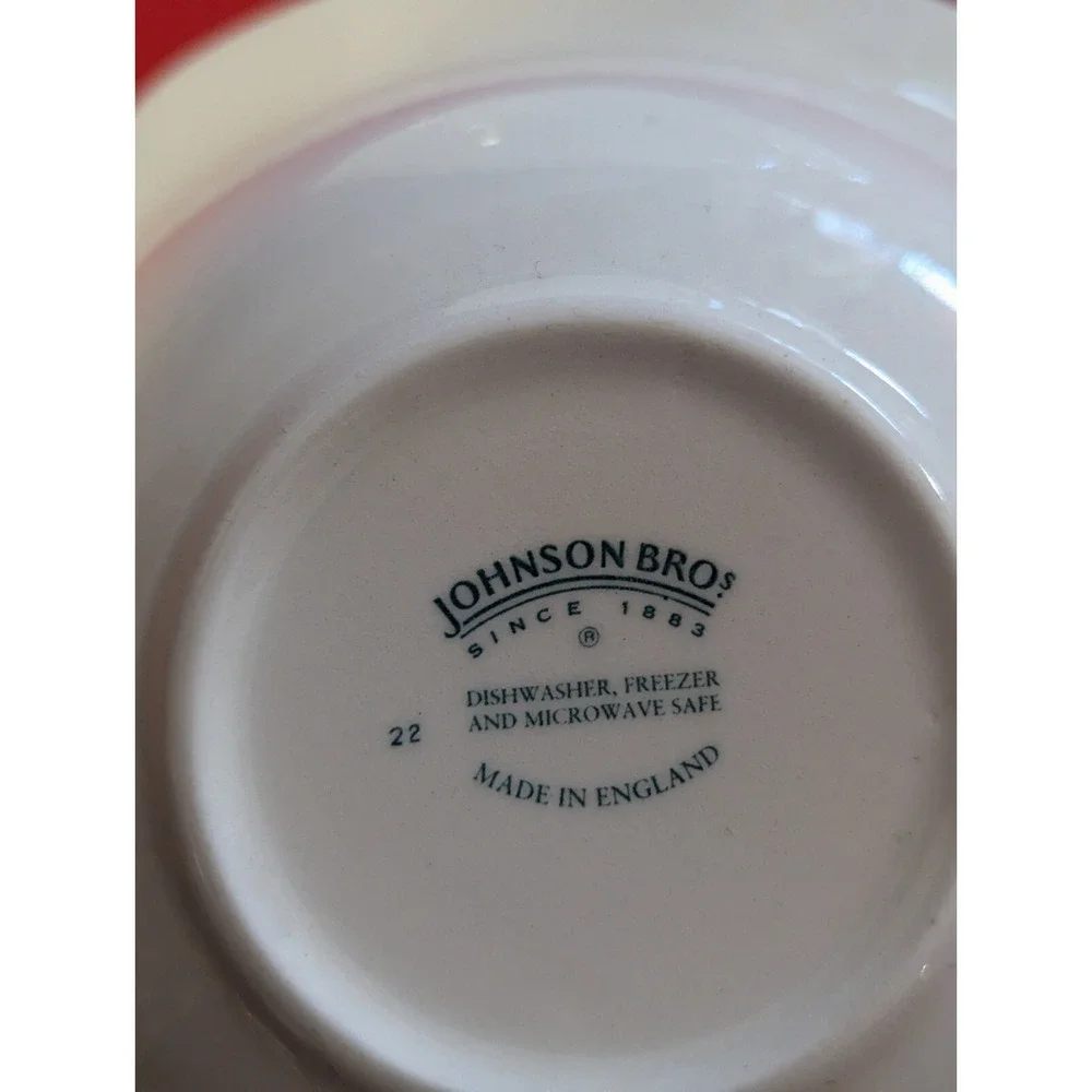 4 lot Johnson Bros England vintage Old Britain castles cereal bowl earthenware